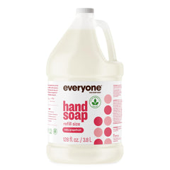 Everyone Ruby Grapefruit hand soap refill bottle for kitchen use with refreshing citrus aroma.