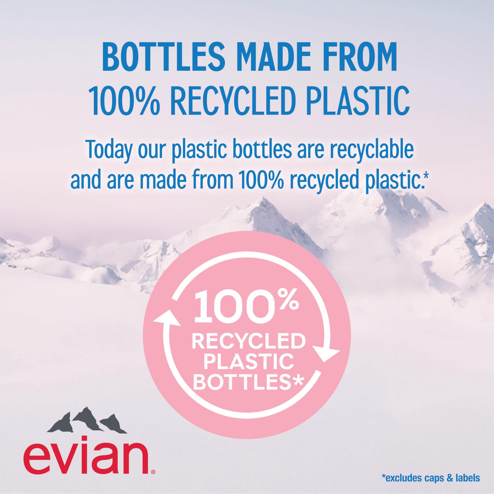 evian bottle in a backpack for travel and gym visits