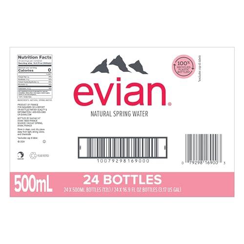 evian bottle pouring for easy, quick hydration anytime