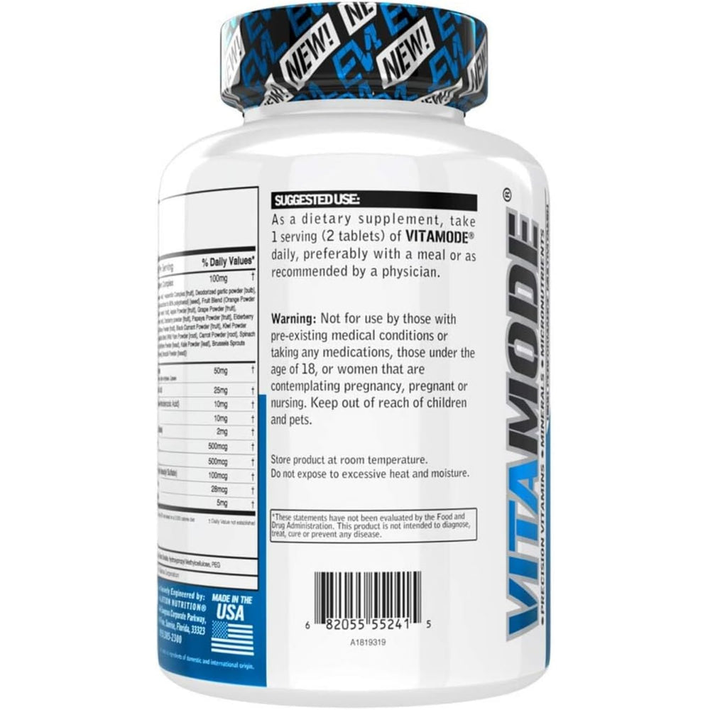 EVL Advanced Daily Multivitamin capsules closeup for muscle energy