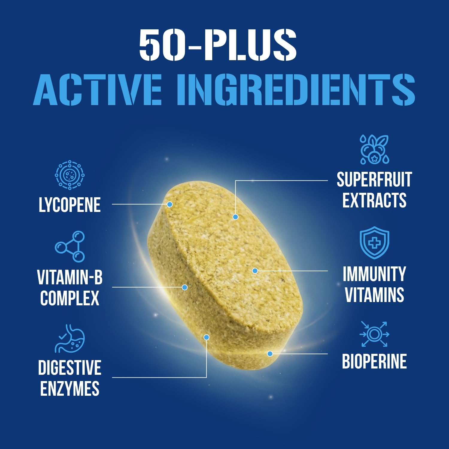 EVL Advanced Daily Multivitamin eye care softgels on display
