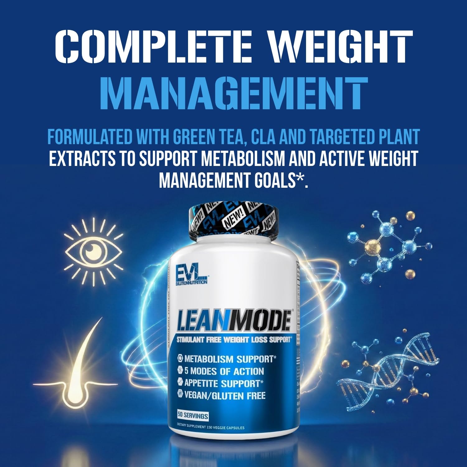 LeanMode green tea extract ingredient highlighted as part of a metabolism-friendly formula.