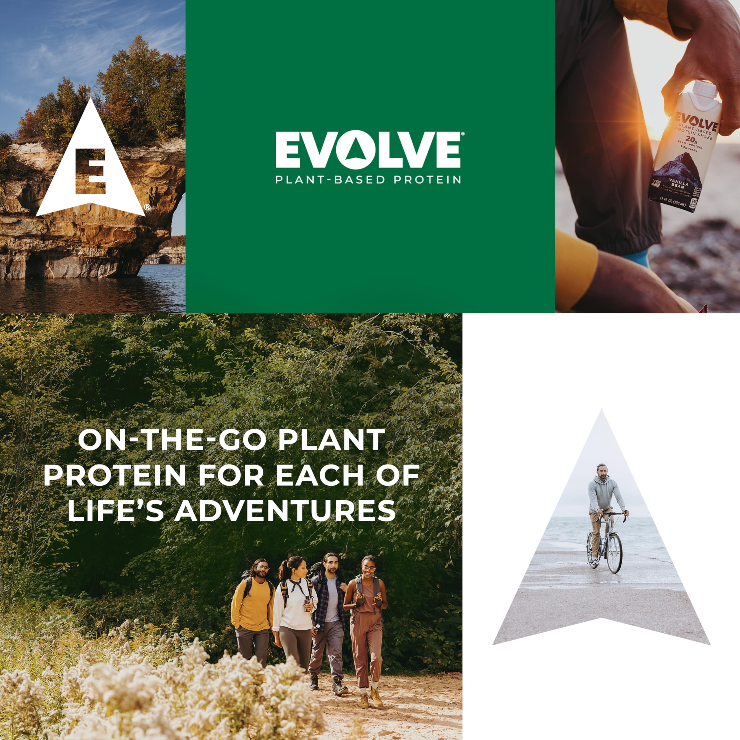 Evolve dairy-free gluten-free soy-free badge on packaging.