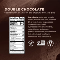Evolve plant-based protein ingredients close-up highlighting clean formula.