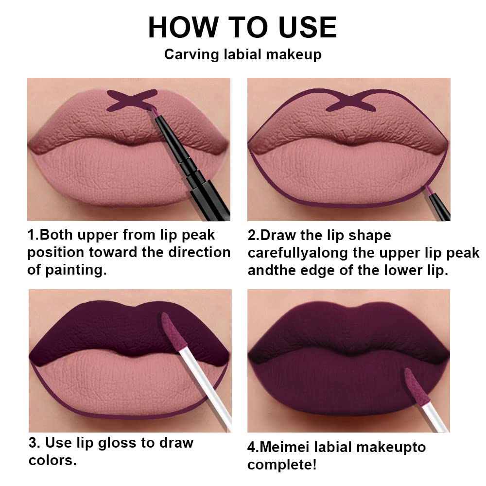 evpct burgundy lip kit delivering long-lasting color and definition.