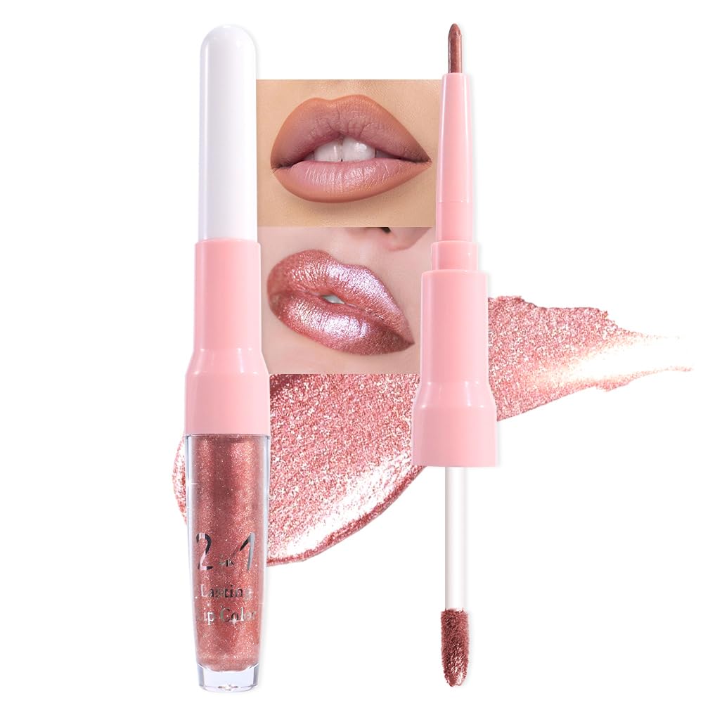 evpct dual-ended lip liner and lipstick in use for precise application