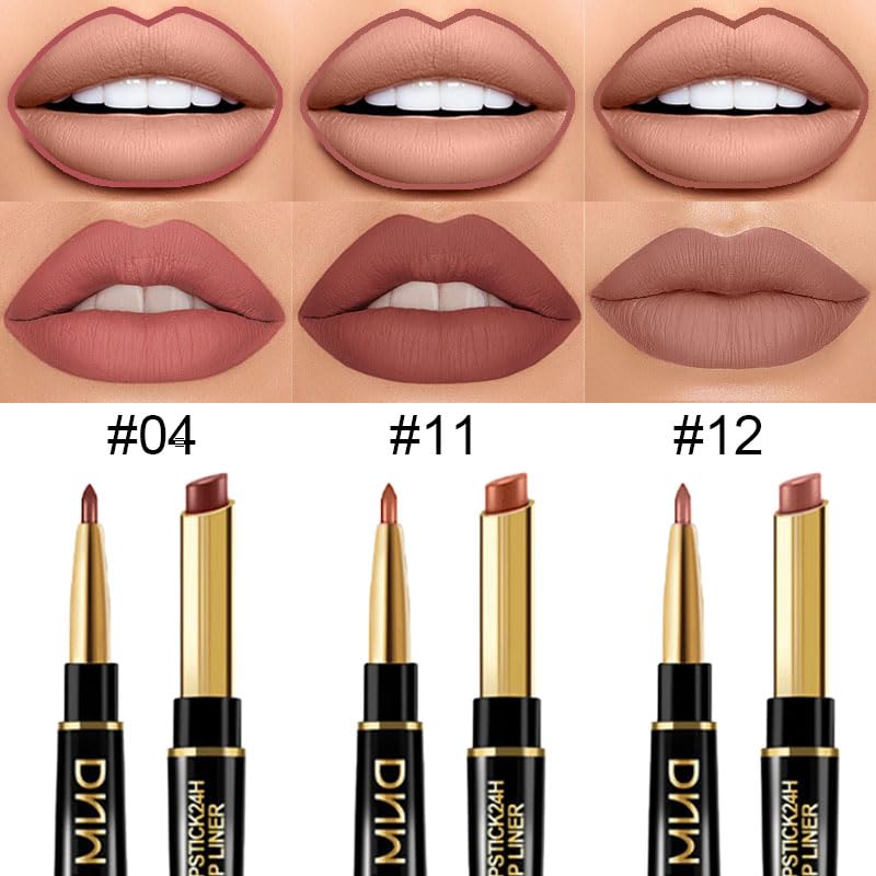 evpct dual-ended lip liner and lipstick with precise application