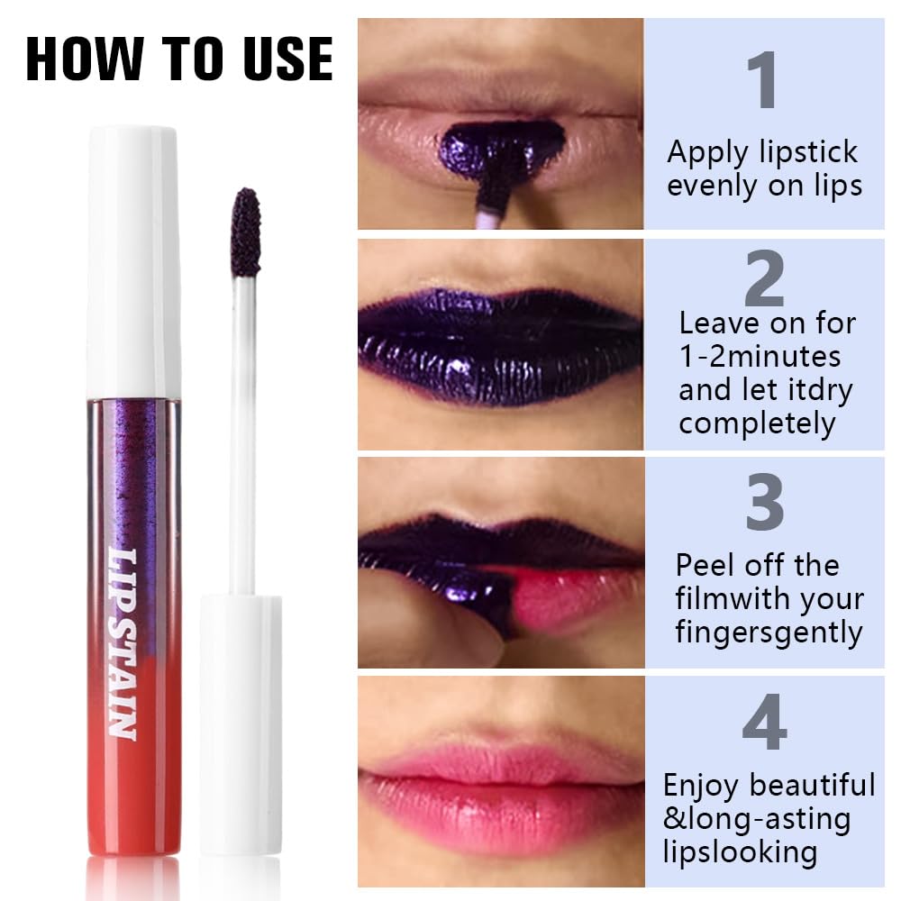 evpct lip stain swatch-red closeup highlighting transfer-proof color