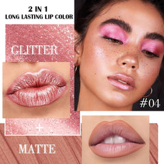 evpct long-wear waterproof lip color on lips
