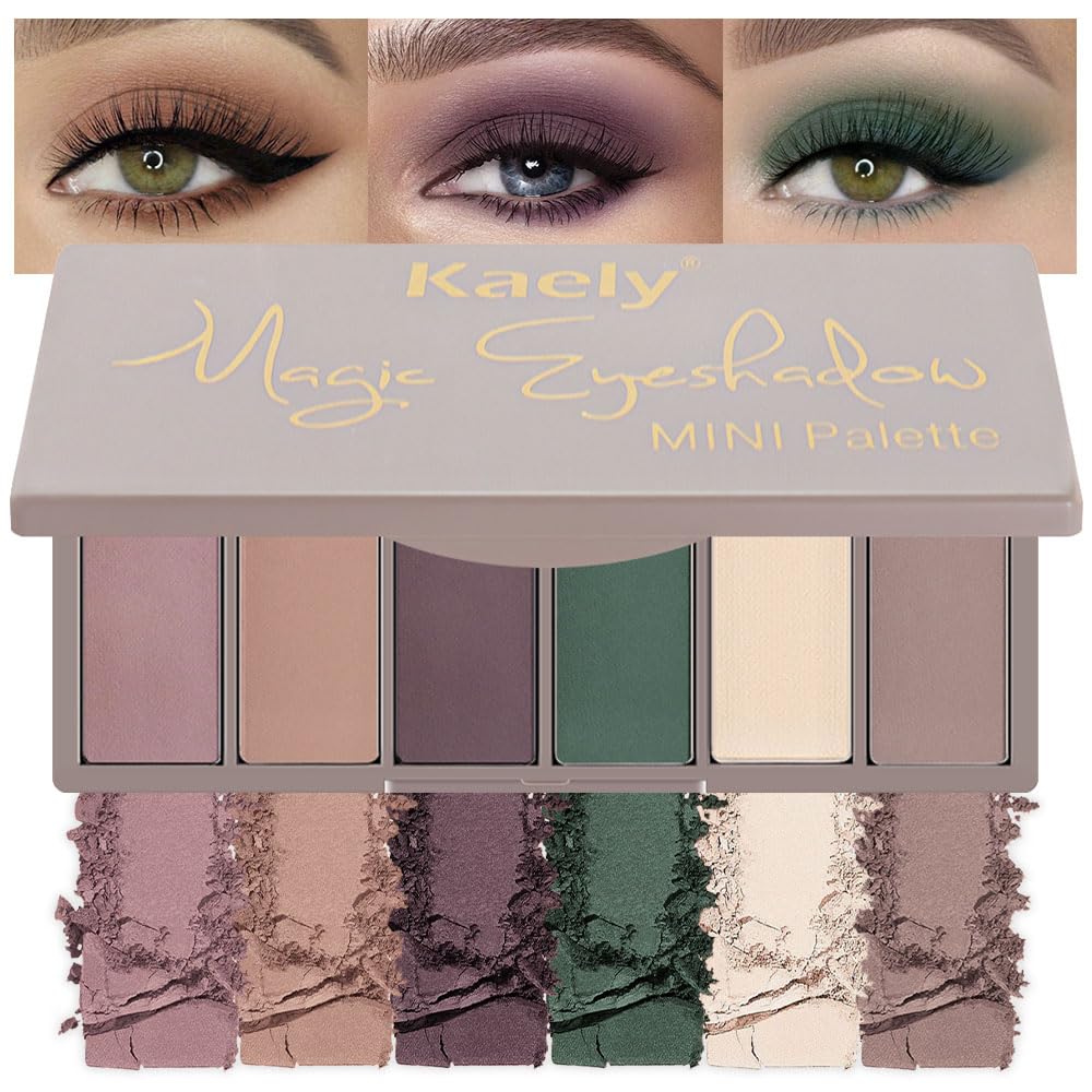 evpct mauve eyeshadow palette travel size six shades for on-the-go looks
