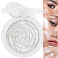 evpct Pearl White Silver highlighter palette close-up shows radiant shimmer for luminous skin