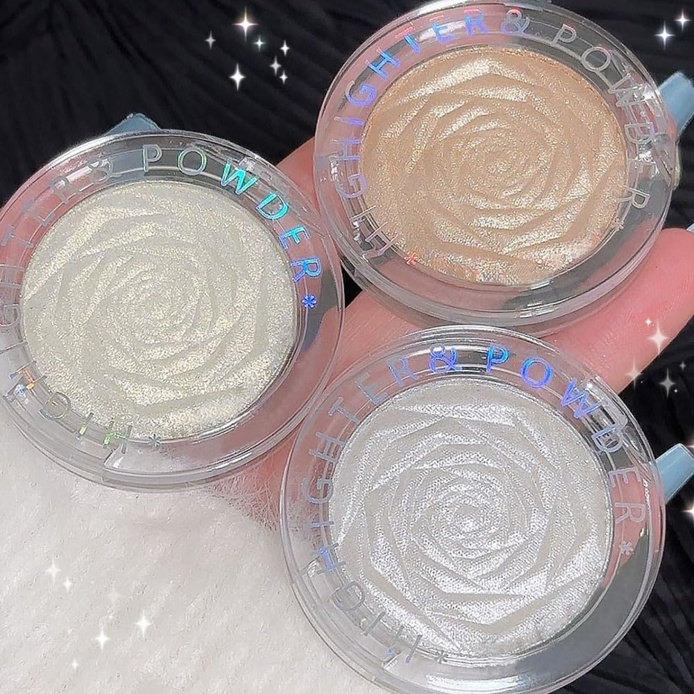 evpct Pearl White Silver highlighter palette inner corner highlight for enhanced brightness