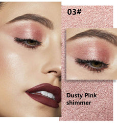 evpct Rose Gold Ice Pink Nude Glitter shadow adds luminous glow.
