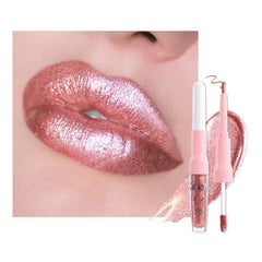 evpct rose gold lip liner and lipstick set packaging, gift-ready