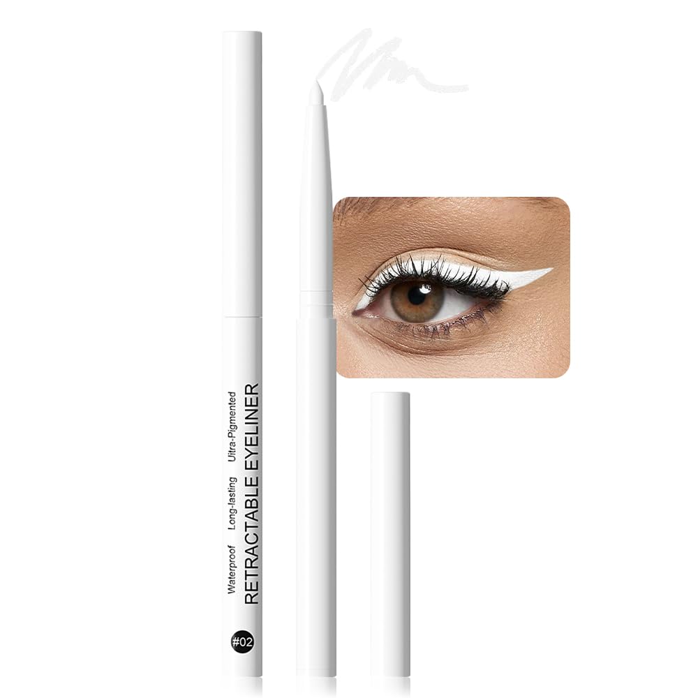 evpct White Eyeliner Pencil on the waterline for brighter eyes.
