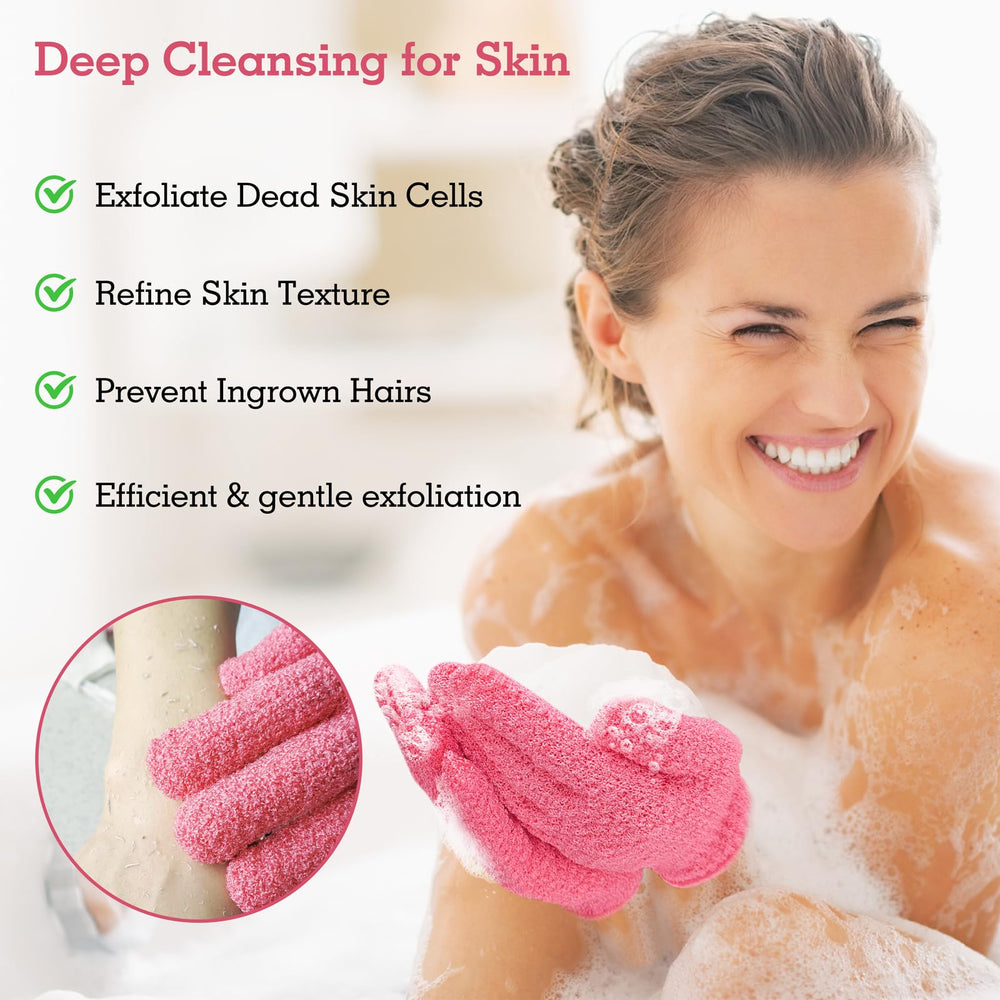 Evridwear Exfoliating Glove on feet to reduce rough calluses