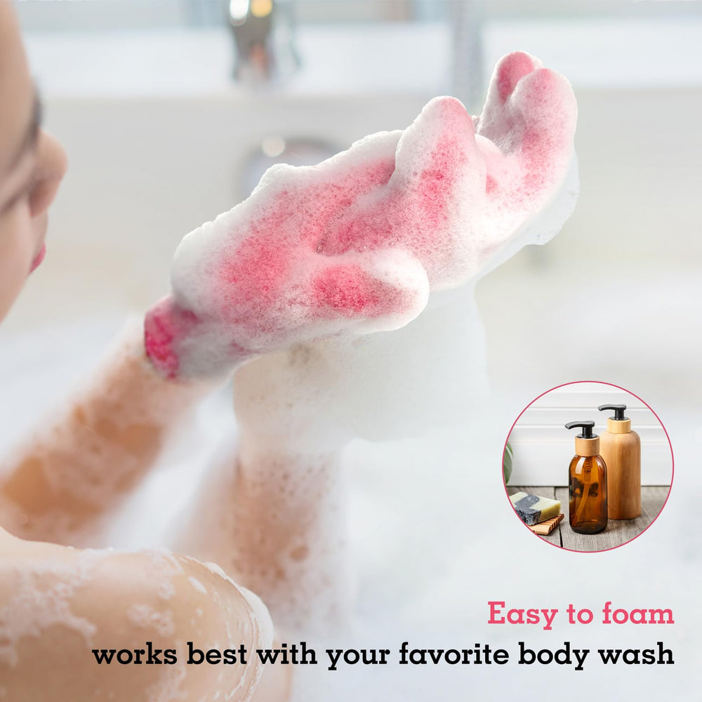 Evridwear Exfoliating Glove with gel option for enhanced cleansing