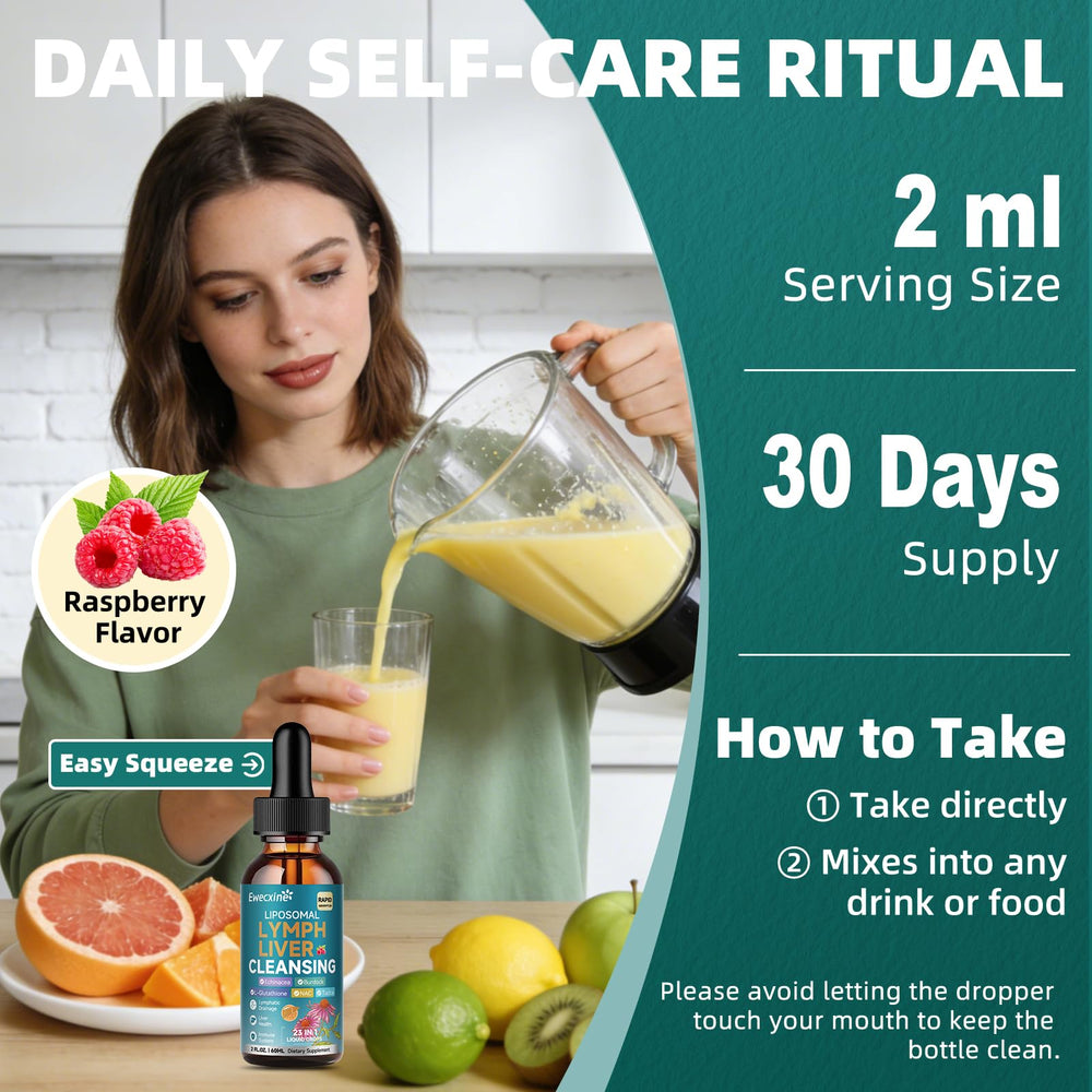 Ewecxine wellness routine with drops and raspberries for a sensory ritual.
