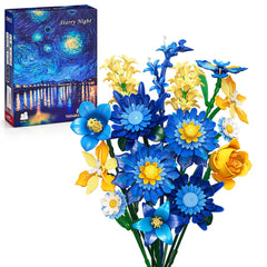 EWED Starry Blooms bouquet blue-petals detail for sophisticated home decor