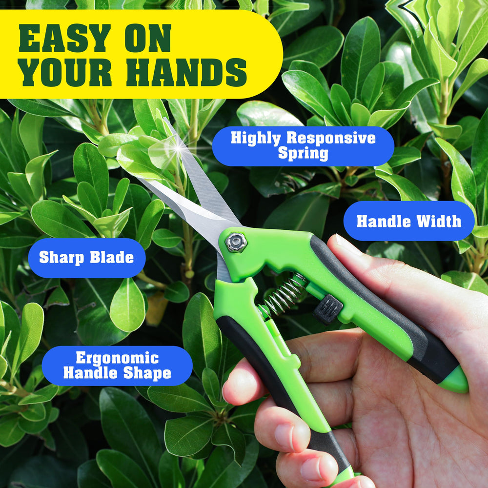 EWPJDK color-coded handles help quick tool identification in the garden.