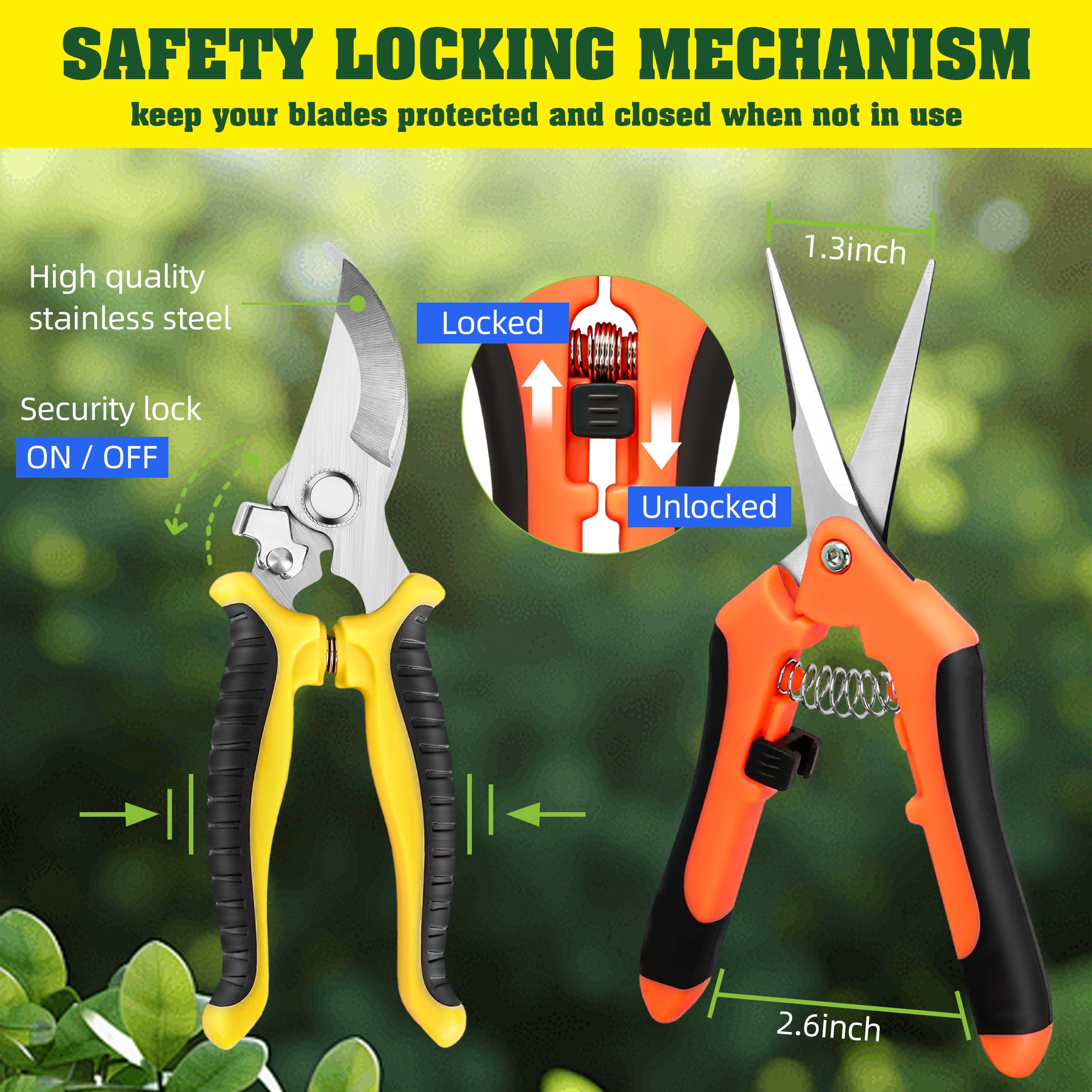 EWPJDK safety lock keeps blades closed for safe storage.