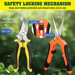 EWPJDK safety lock keeps blades closed for safe storage.