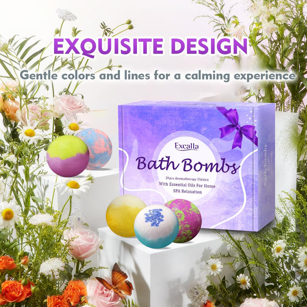 Excalla Mint Mugwort bath bomb refreshes and helps you feel good.
