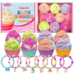 Excalla Easter cupcake bath bomb with toy inside for exciting bath time