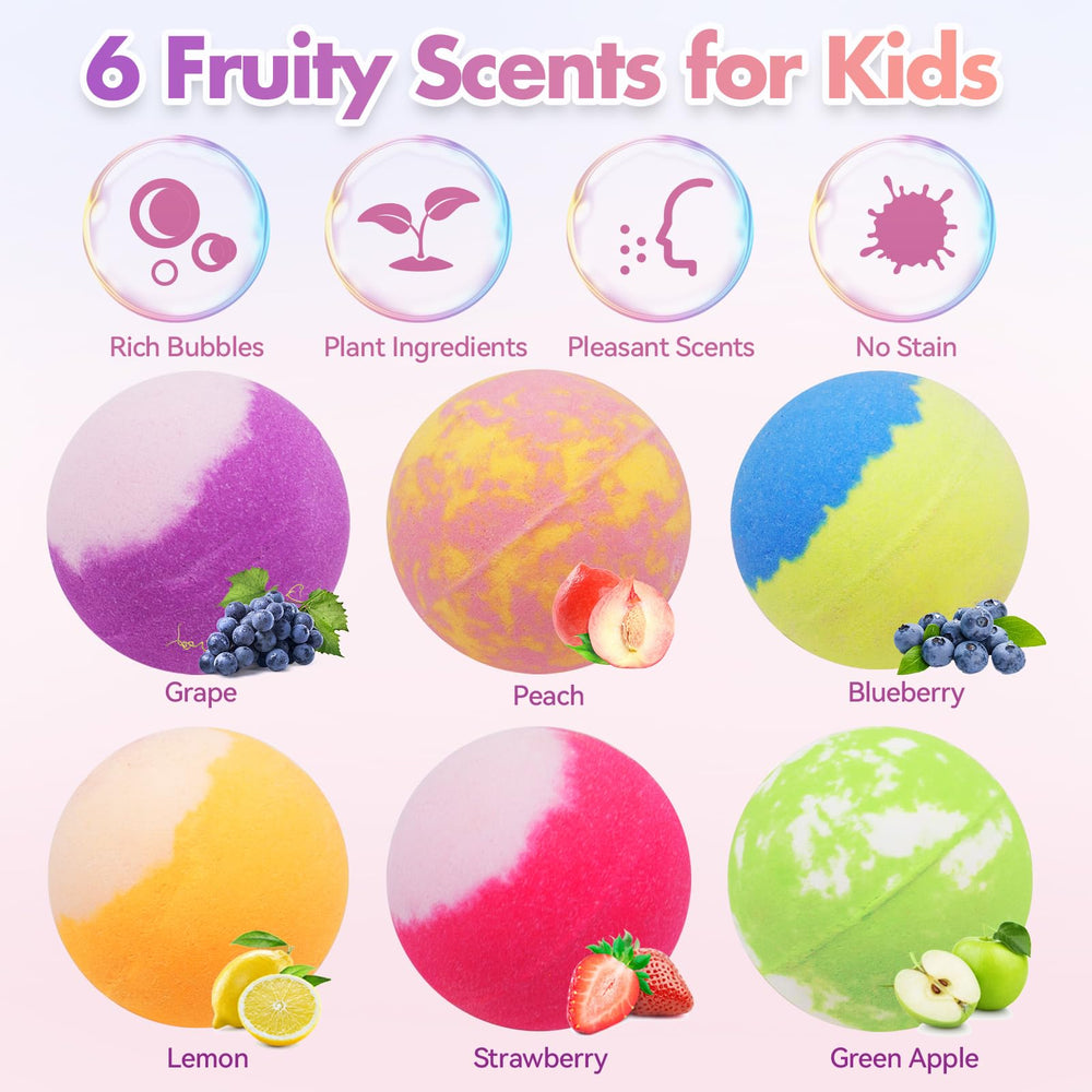 Excalla peach scent bath bomb offering a sunny mood during tub time