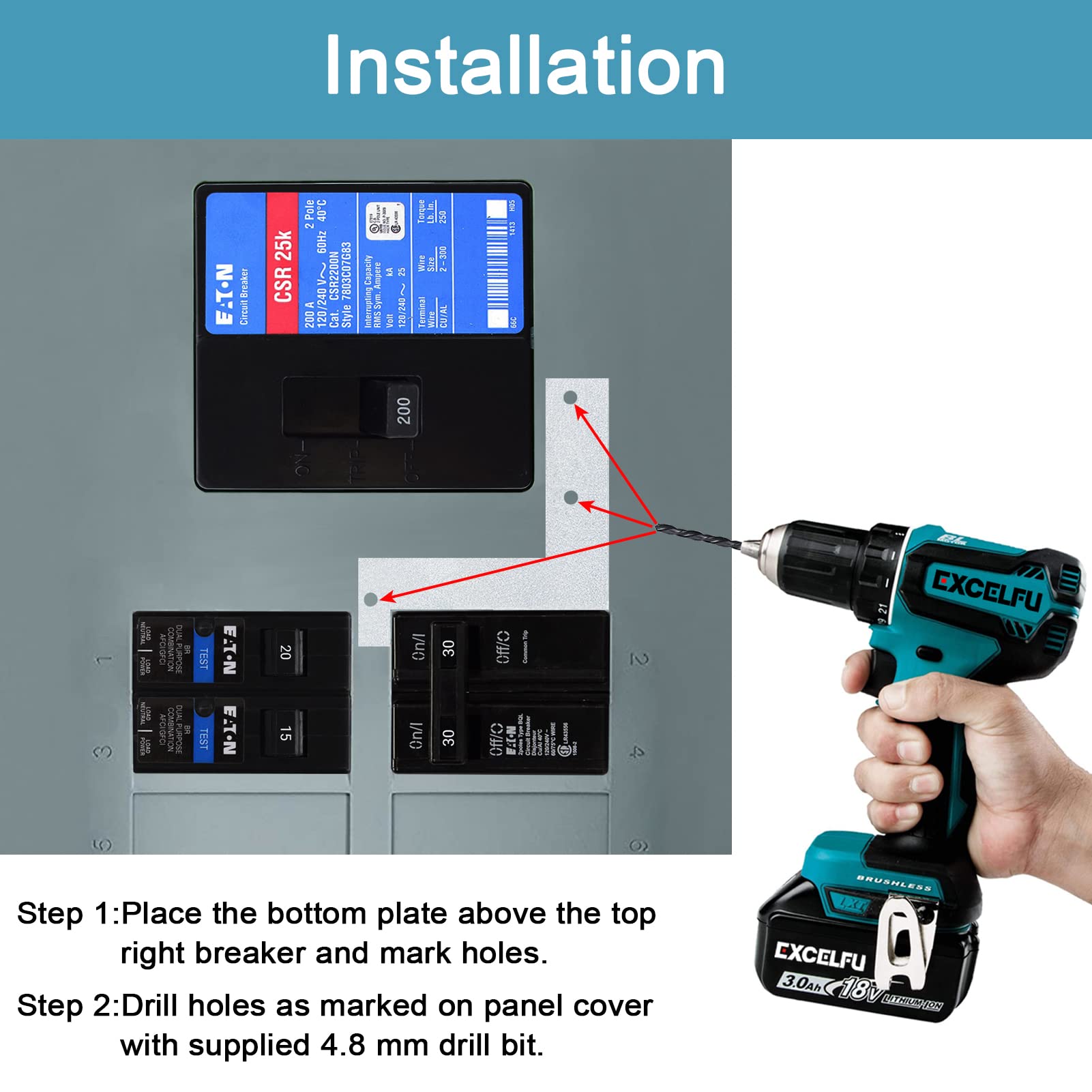 EXCELFU drill bit included for precise installation of the interlock kit.