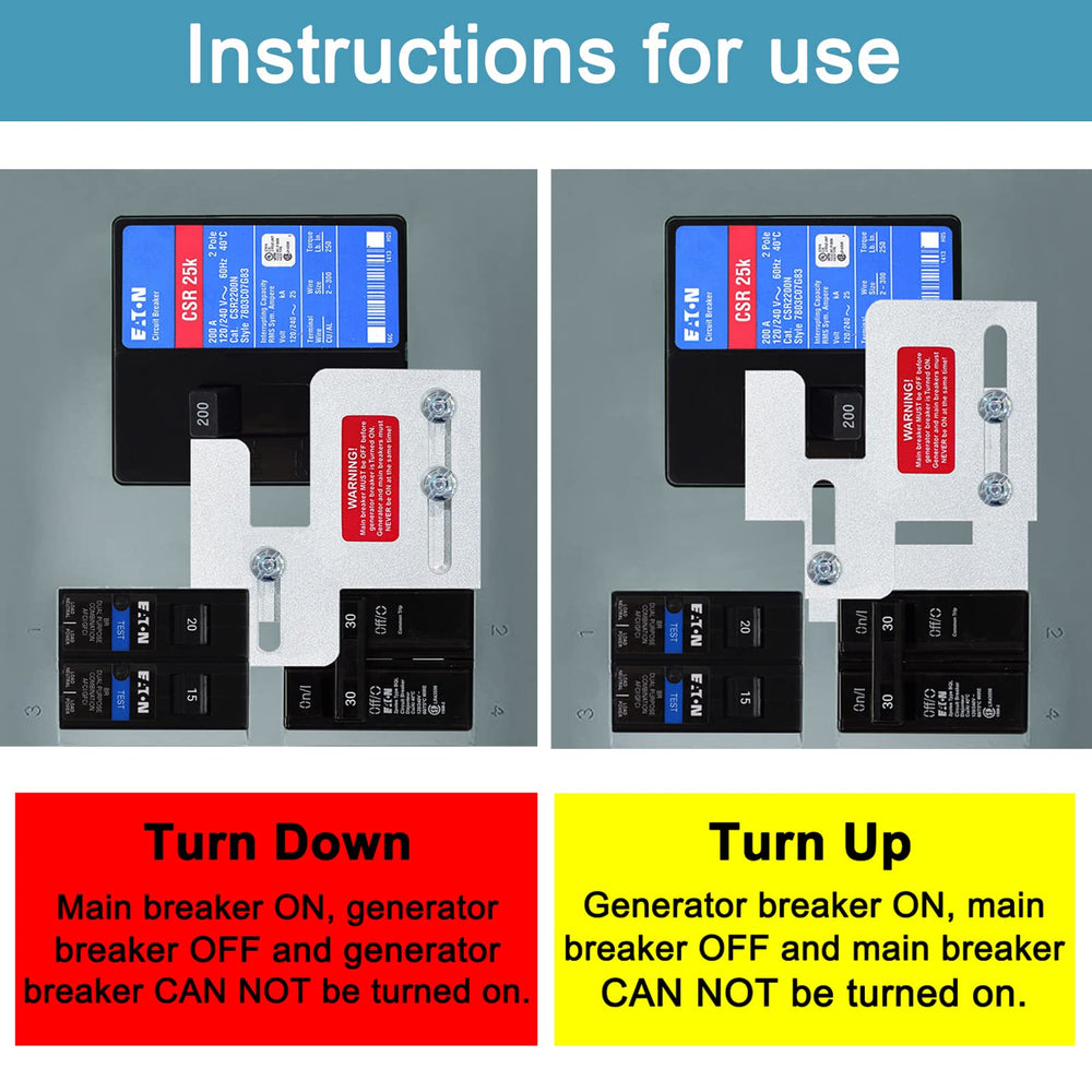 EXCELFU startup labels guide correct generator activation procedures.