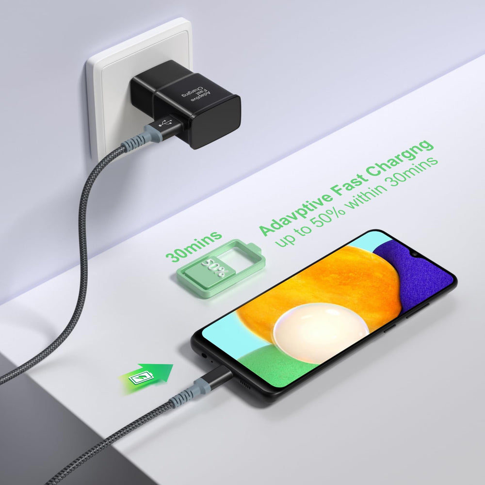 Excgood USB-C cable 10ft long in close-up view