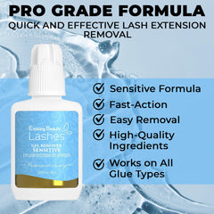 Existing Beauty Clear Lash Remover Gel shows visibility during removal and precise application.