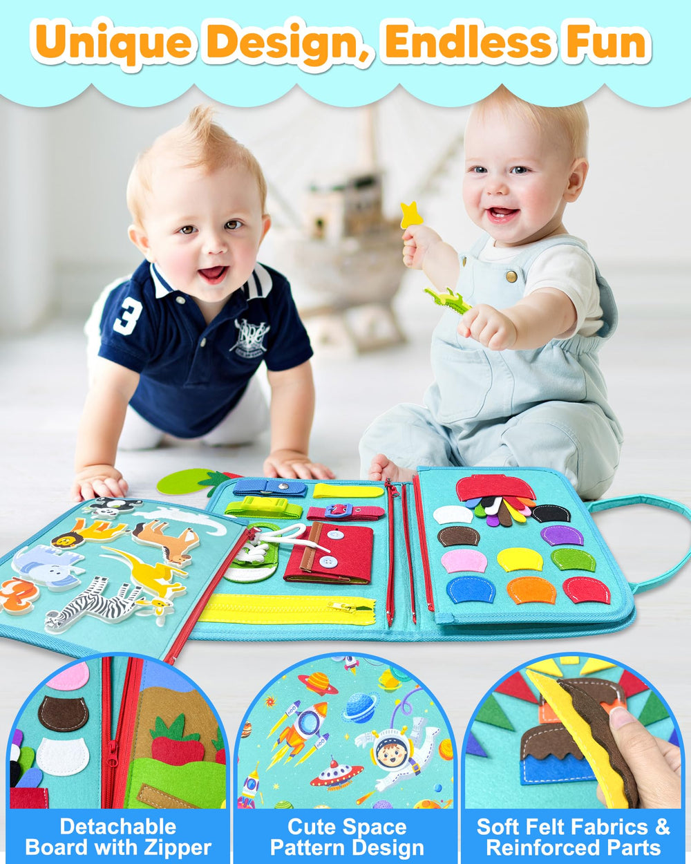Exorany Busy Board color sorting: early math and visual discrimination activities.