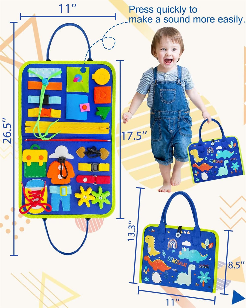 Exorany Busy Board makes a thoughtful educational gift for toddlers.