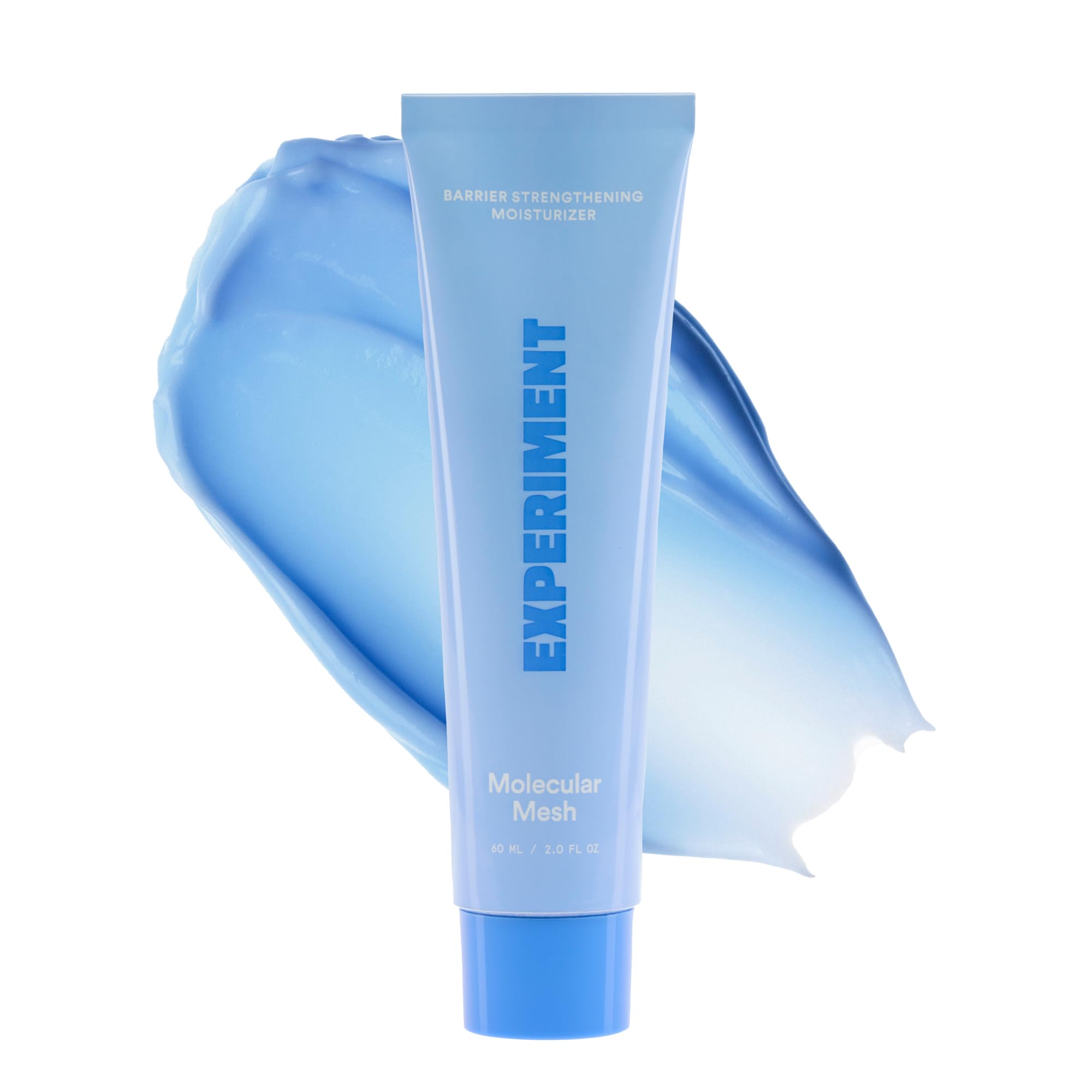 Experiment Molecular Mesh Barrier Cream jar close-up shows barrier protection for sensitive skin.