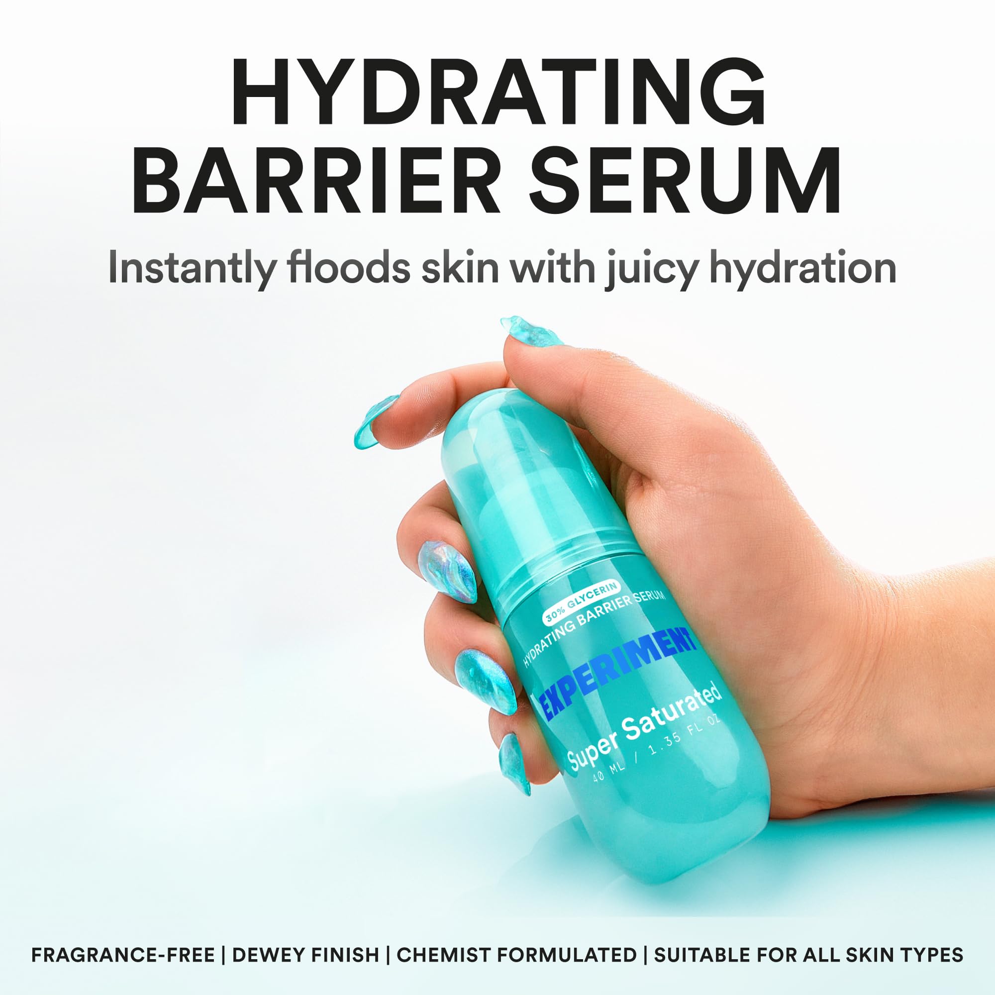 Experiment Hydrating Serum pump close-up for easy daily application