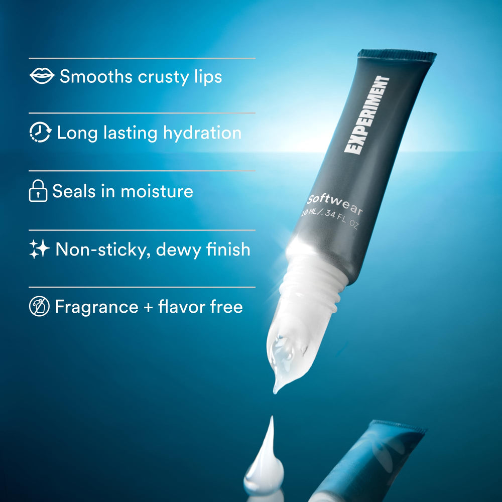 Experiment Softwear squalane and glycerin provide lasting moisture.