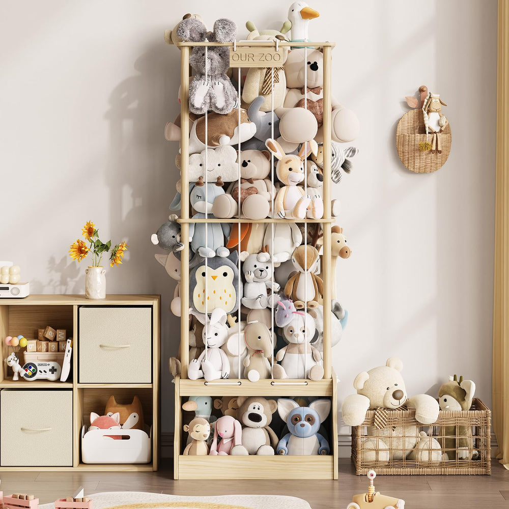 EXPERLAM stuffed animal zoo lower chest storage adds extra space for toys