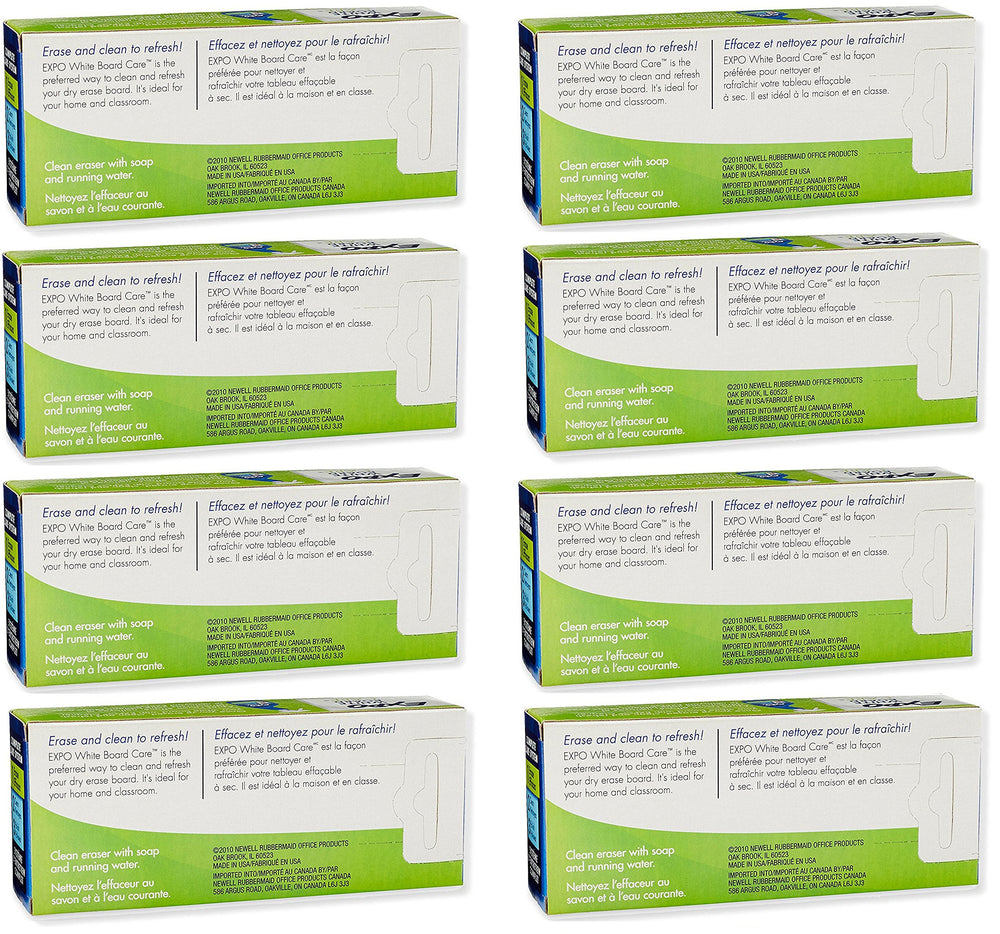 EXPO 81505 pack of 8 erasers shown for classrooms, offices, and home use.