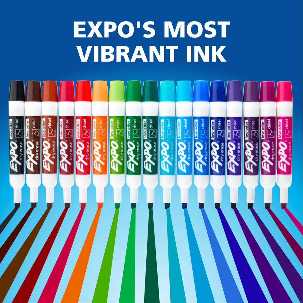 EXPO low-odor markers improve comfort during long sessions.