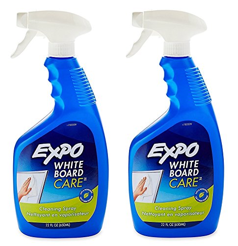 EXPO Whiteboard Cleaner bottle duo removes ghosting for classrooms and meeting rooms