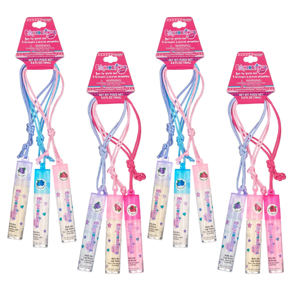 EXPRESSIONS non-toxic lip gloss set, safe for sensitive skin and kids.