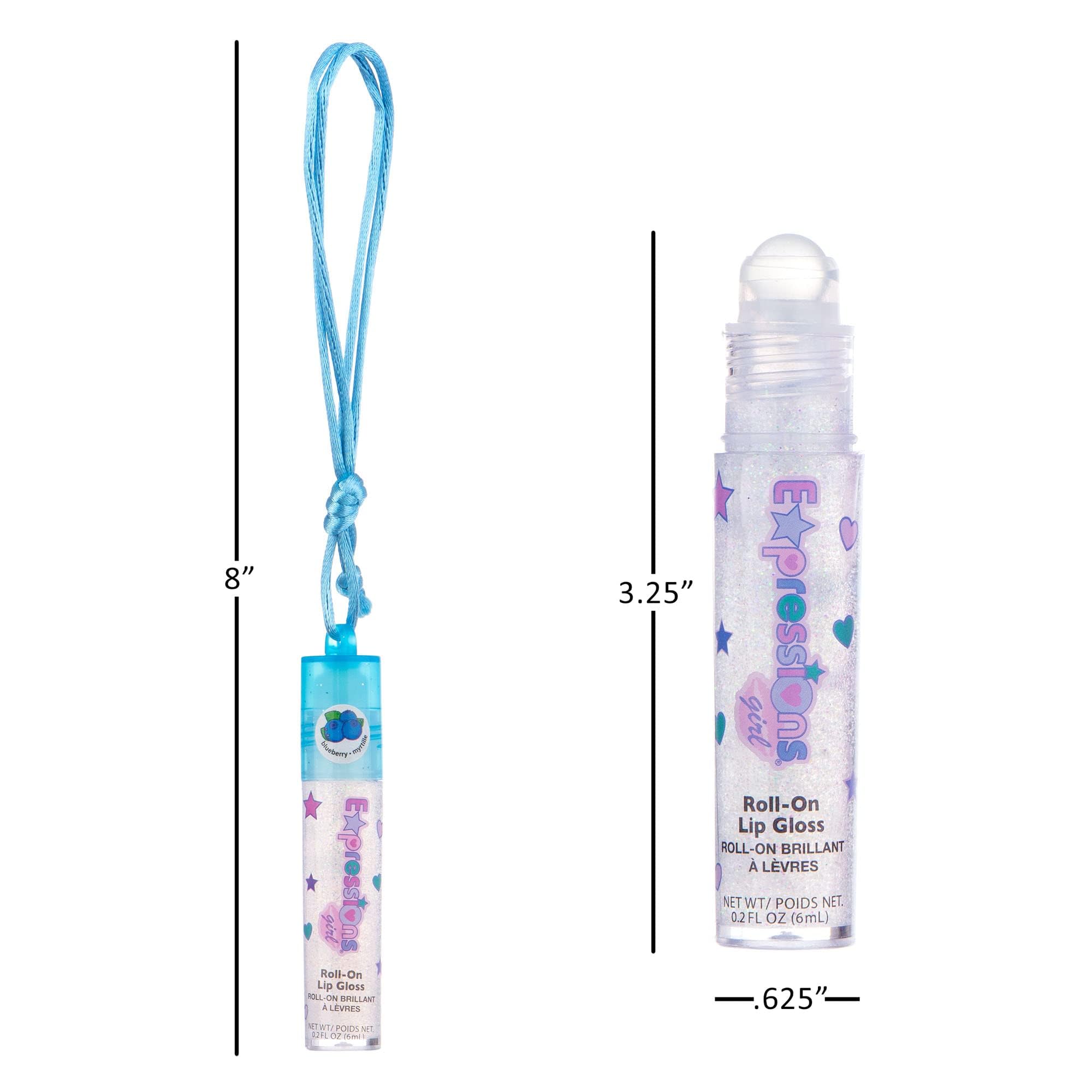 EXPRESSIONS roll-on gloss necklaces on-the-go, easy application for busy days.
