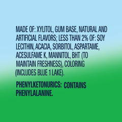 Extra Refreshers Spearmint gum crystal coating close-up highlights long-lasting flavor.