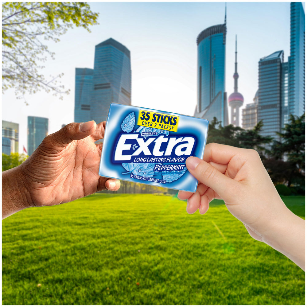 Extra road-trip pack provides quick minty refreshment during long drives.