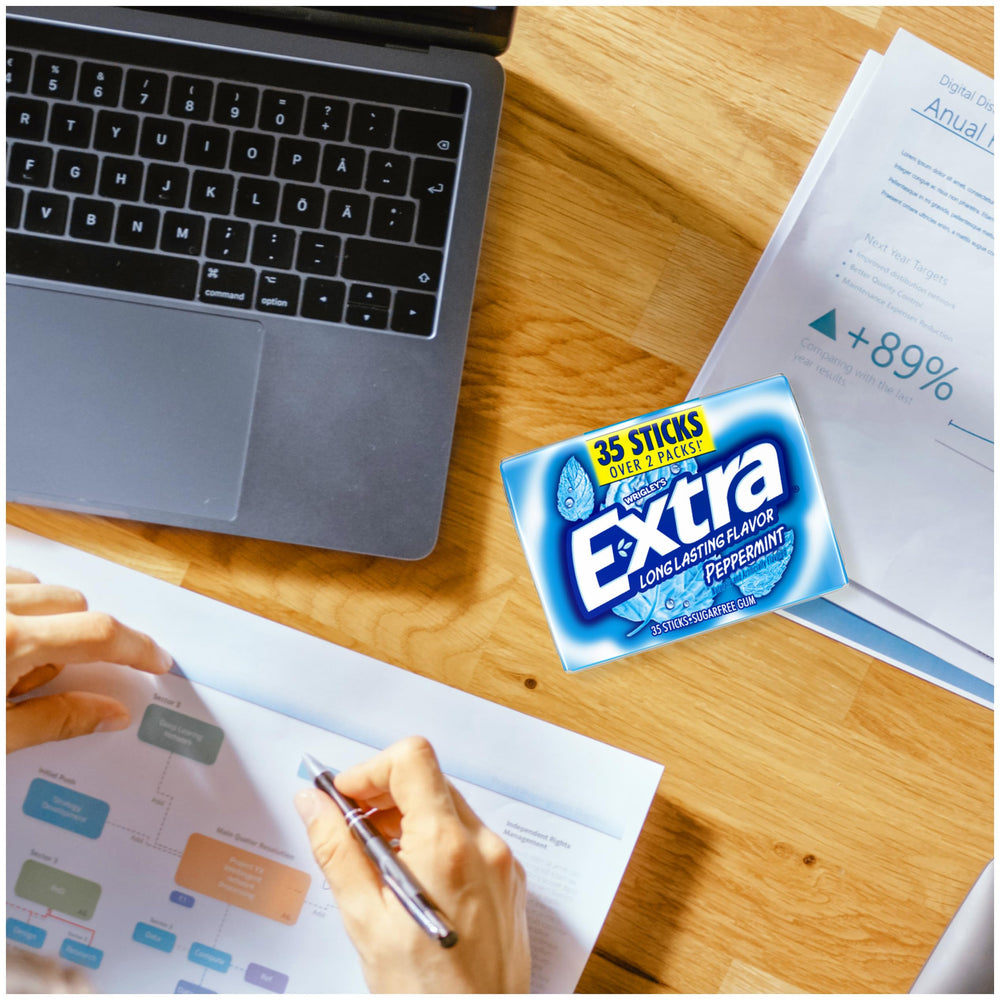Extra shareable travel gum helps you refresh teammates and new friends.