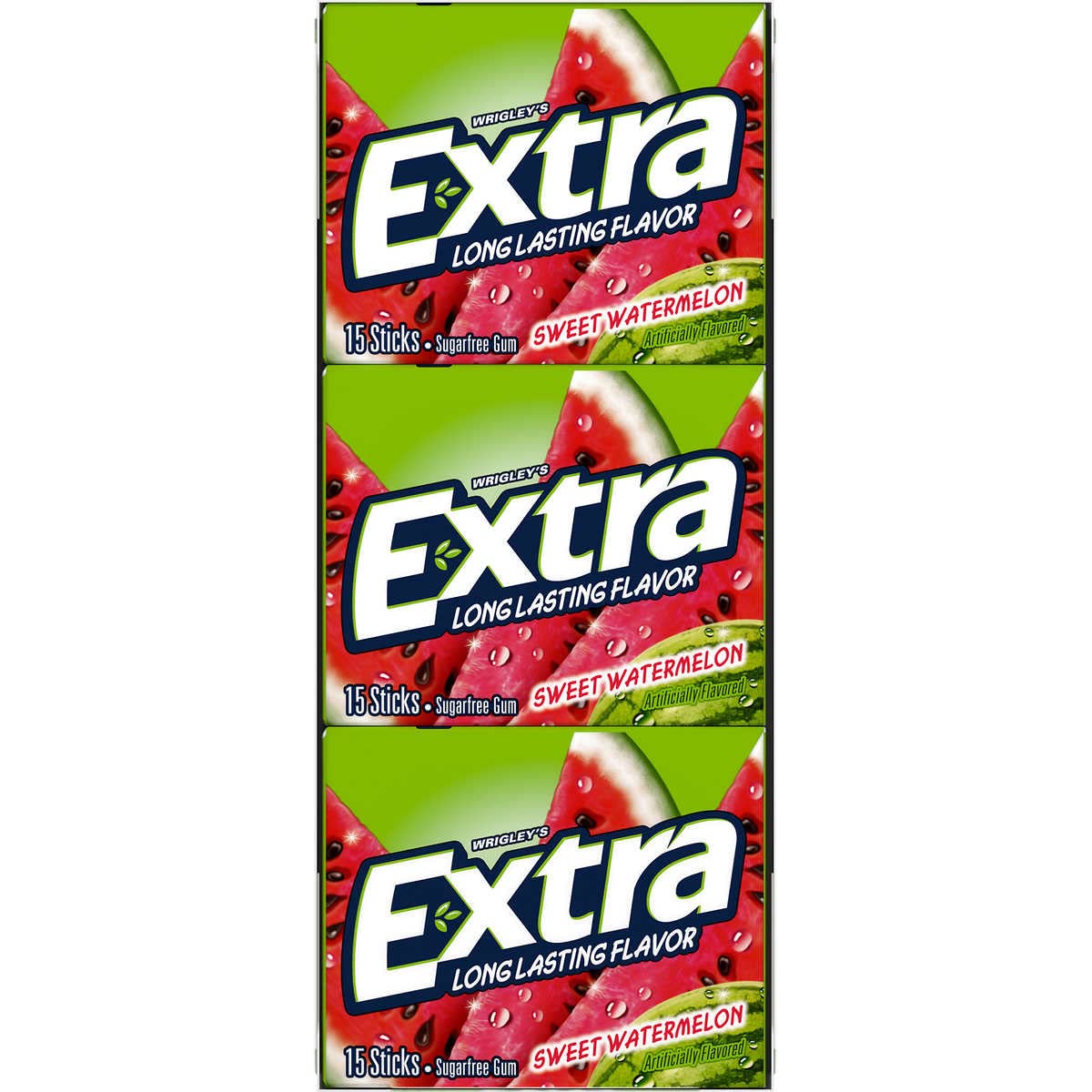 Friends sharing Extra Watermelon Sugarfree Gum during a break
