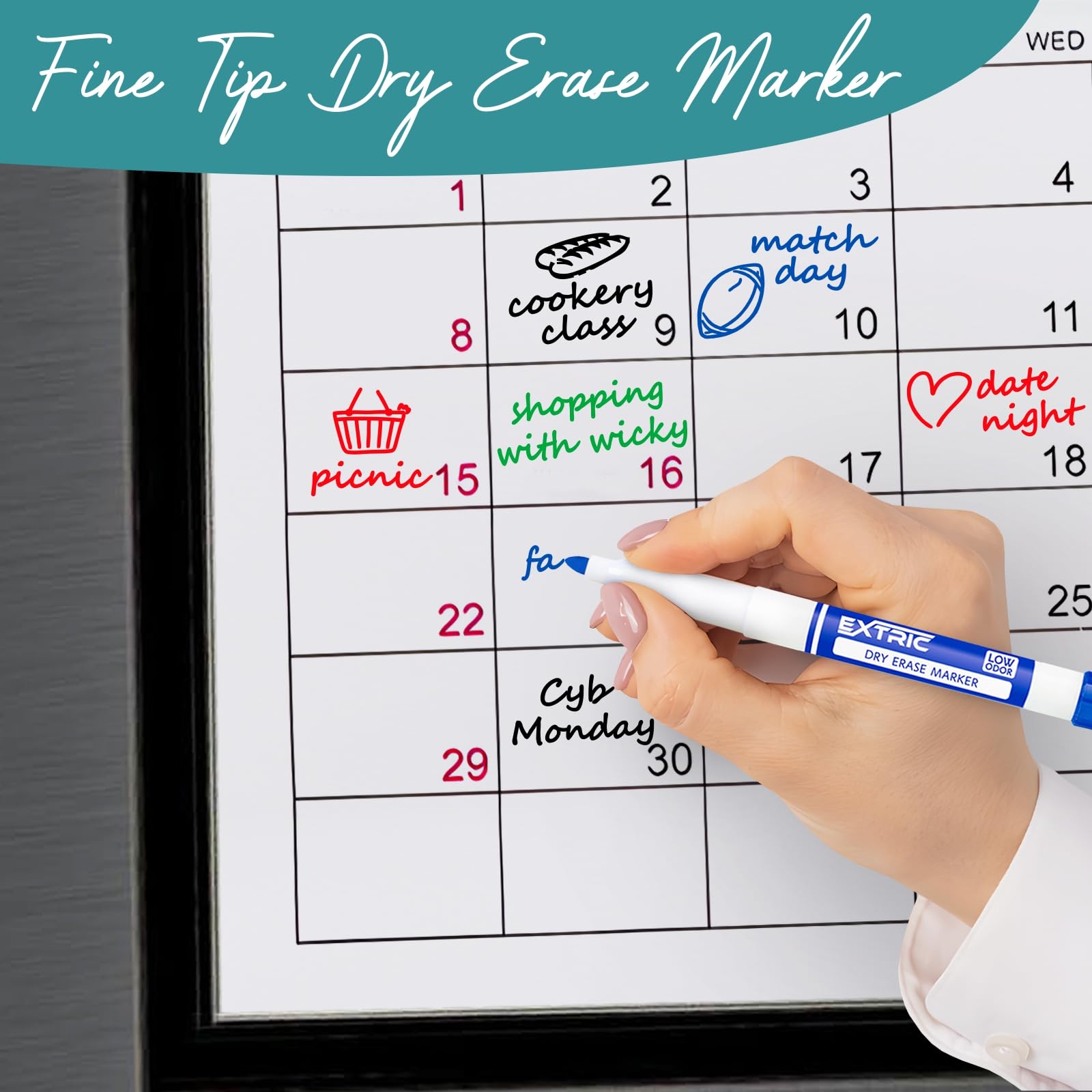 EXTRIC classroom colors provide high-visibility writing across large boards.