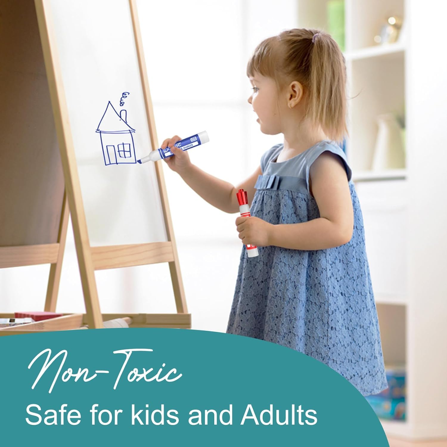 EXTRIC fine-tip markers providing precise writing in small spaces.